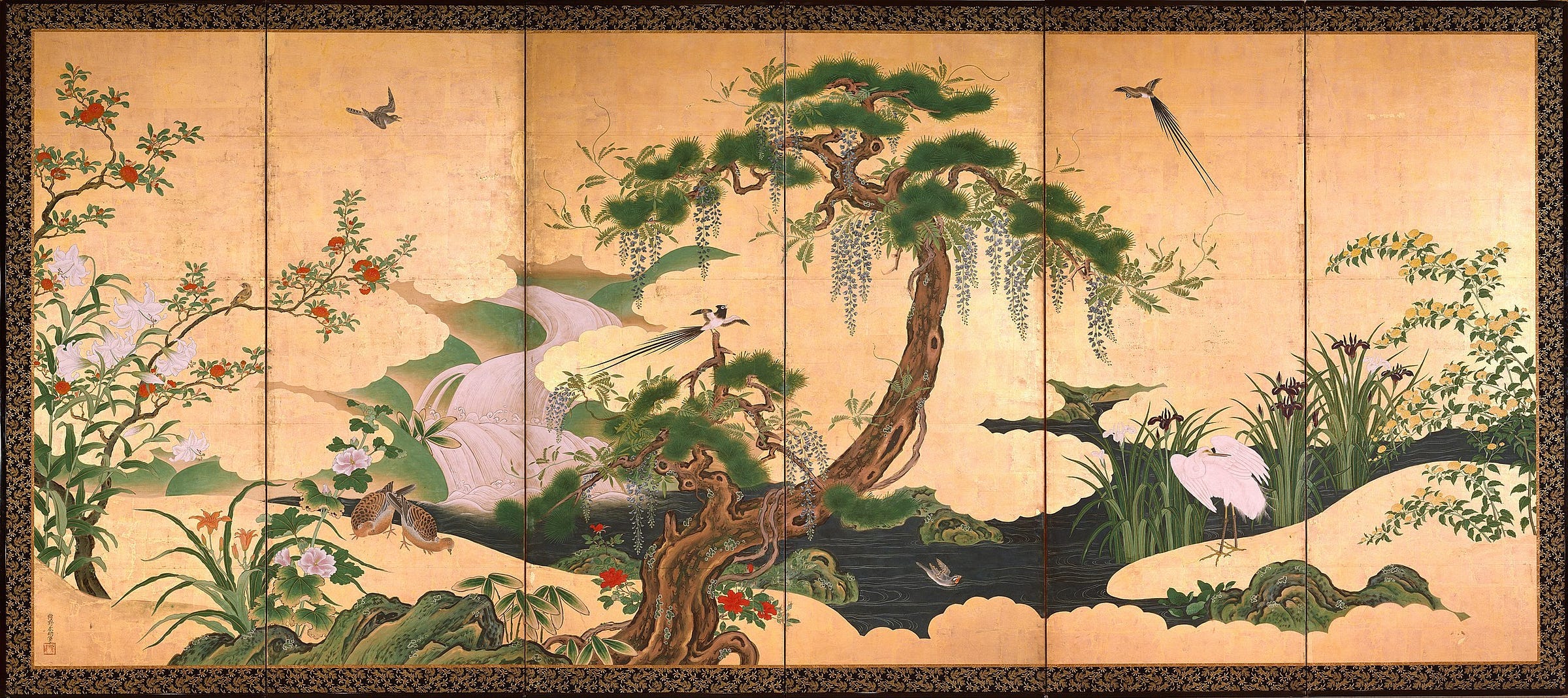 Kano Eino, “Birds and Flowers of Spring and Summer”