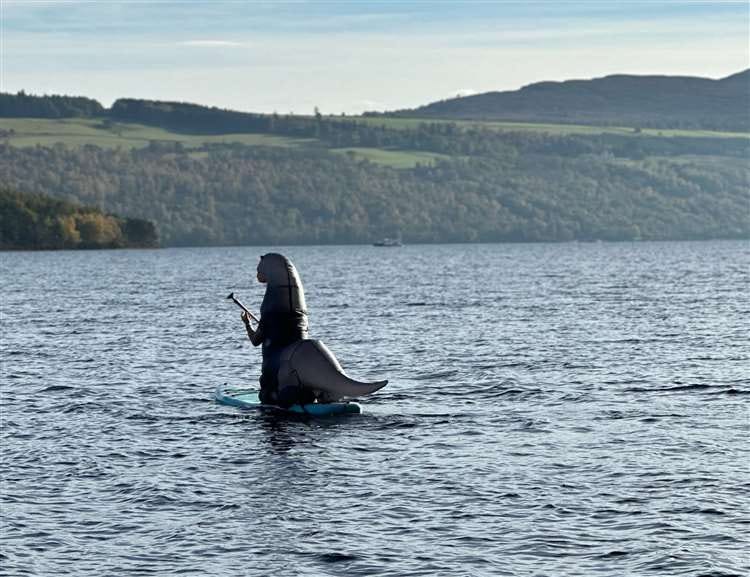 A rare picture of Nessie (Paul Hughes) giving a try to the popular watersport. Pictures: Jodey Hughes.