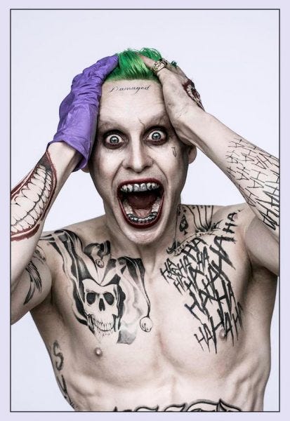 jared leto as the joker in suicide squad movie 2015 jared leto as the joker in suicide squad movie 2015