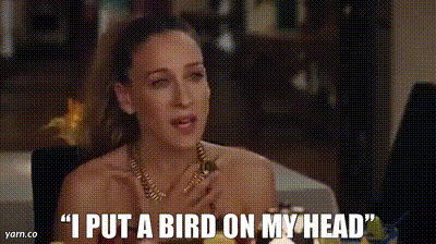 YARN | “I put a bird on my head” | Sex and the City (2008) | Video gifs by  quotes | 1664eeee | 紗