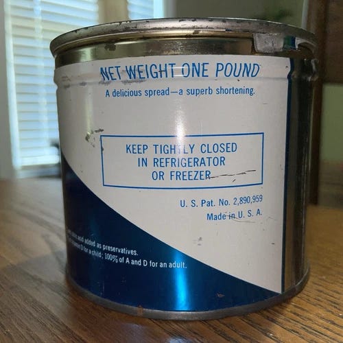 Vintage EMDEE Margarine Tin Can Pitman-Moore Company 3.5” T x 4” VERY RARE 50's - Picture 9 of 19