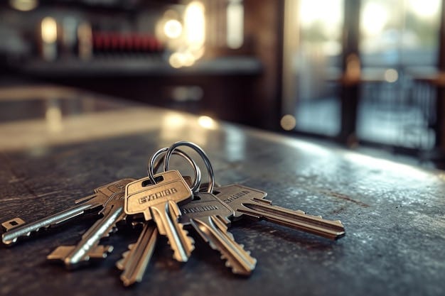 An image of keys on a counter | Premium AI-generated image