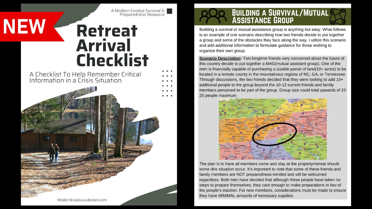 Retreat Checklist.pdf New Guide: Retreat Arrival Checklist + How to Build a Survival Group
