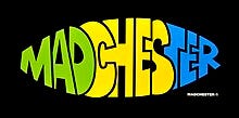 The Madchester logo with the first three letters in green, the next three in yellow, and the final three in blue, all in a slightly cartoony font The Madchester logo with the first three letters in green, the next three in yellow, and the final three in blue, all in a slightly cartoony font