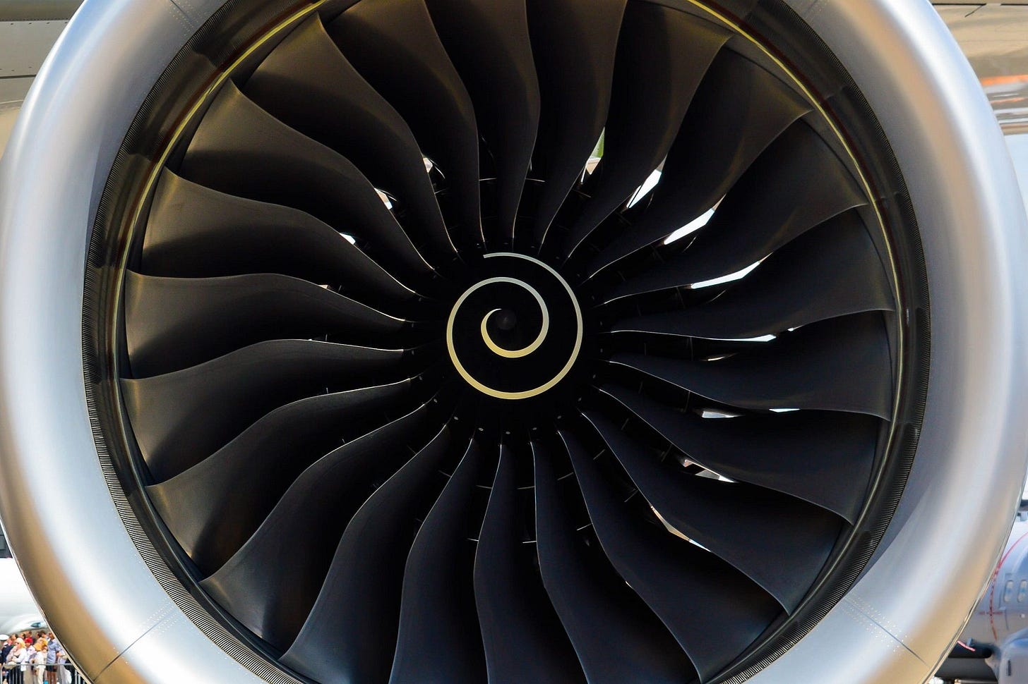 Aerial shot of a Rolls-Royce Trent XWB engine on test