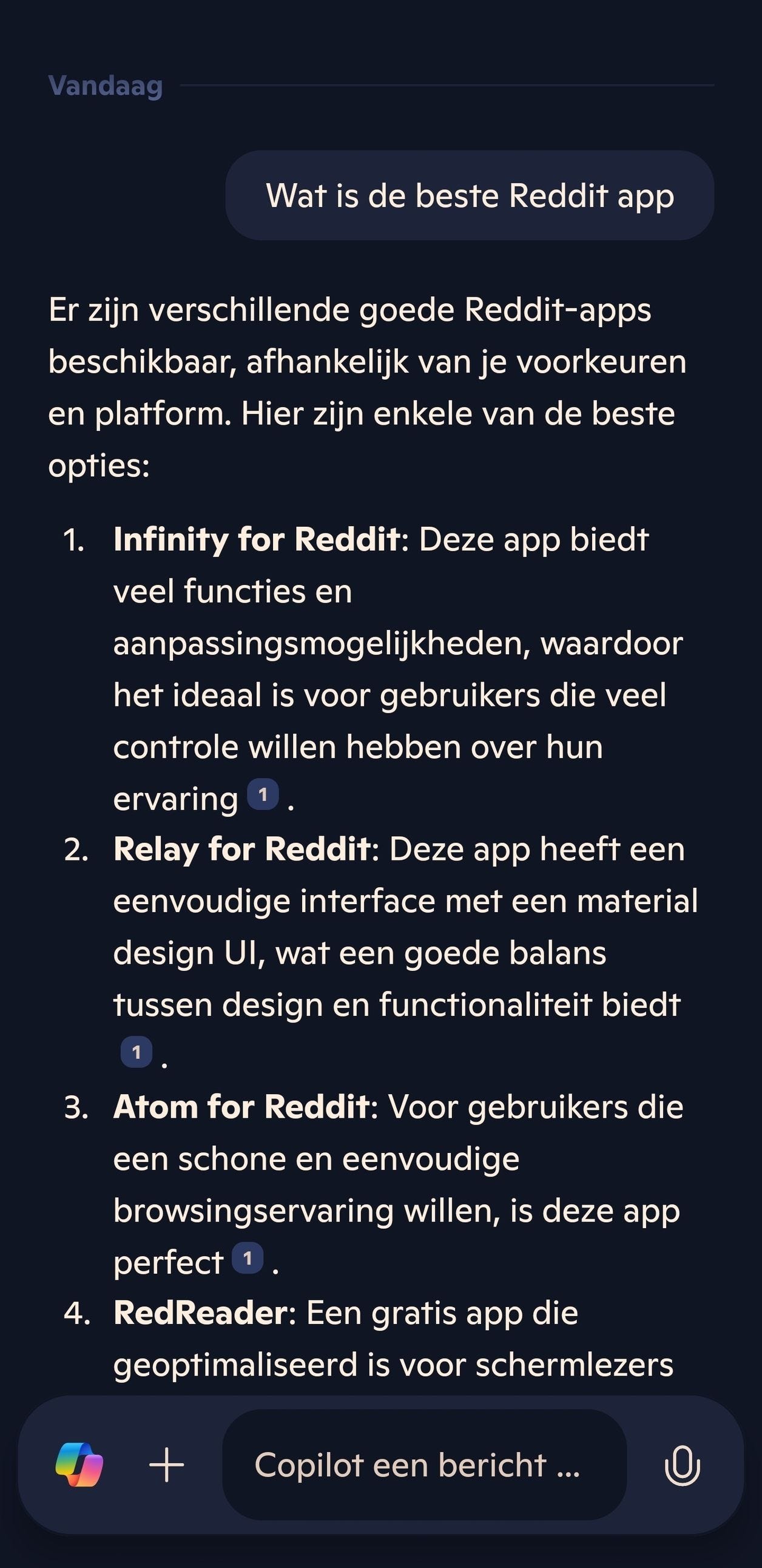Screenshot van Copilot Screenshot van Copilot