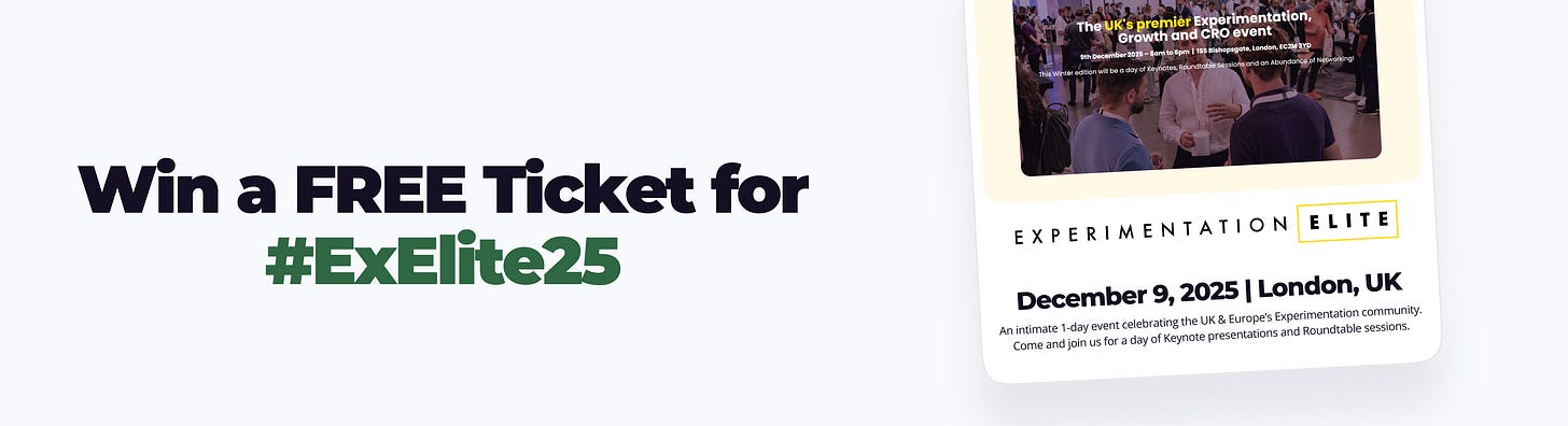 Ticket giveaway for Experimentation Elite