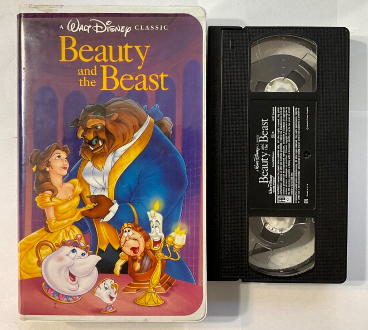 Beauty and the beast 1990s vhs tape