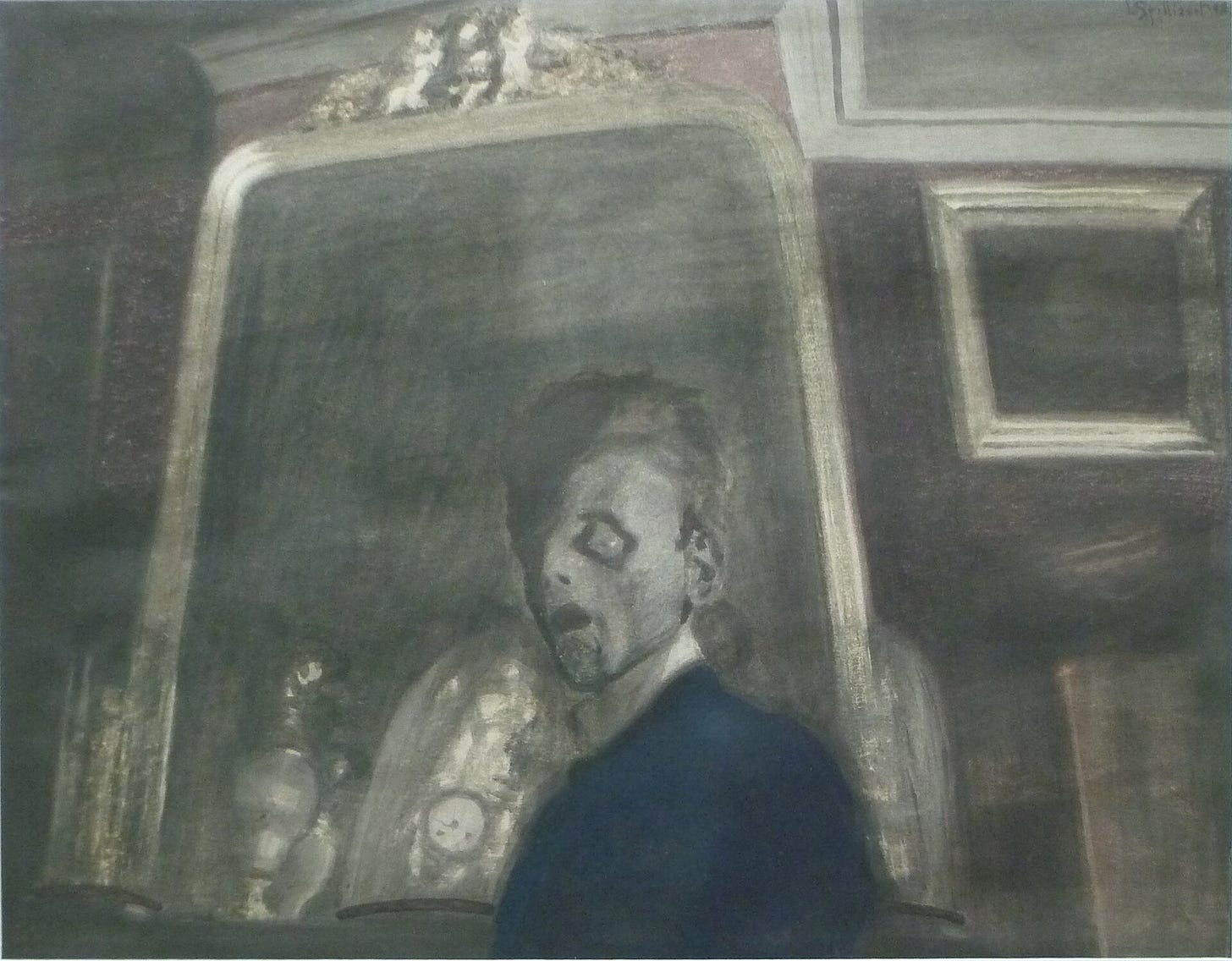 Léon Spilliaert, Self-Portrait with Mirror, 1908. Mu.ZEE, Ostend.