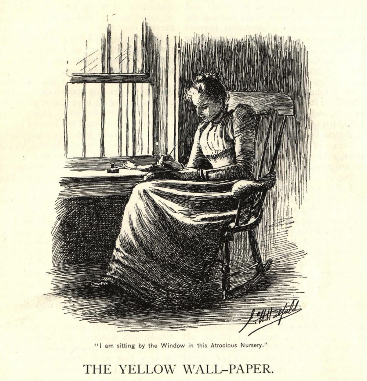 The cover for The Yellow Wallpaper