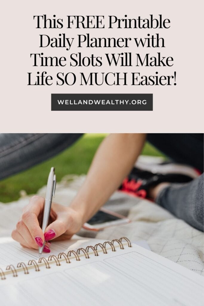 This FREE Printable Daily Planner with Time Slots Will Make Life SO MUCH Easier!