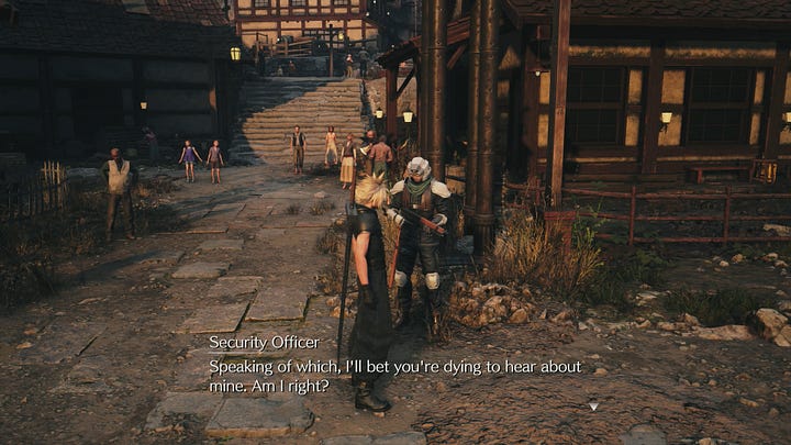 The link between the Shinra trooper and Zack's lines in chapter 1 and 11 respectively.