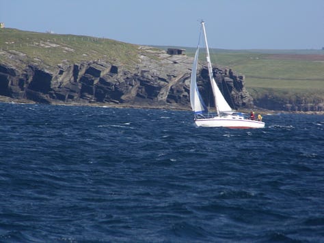 'Cherokee' sails from Wick in Scotland to Orkney