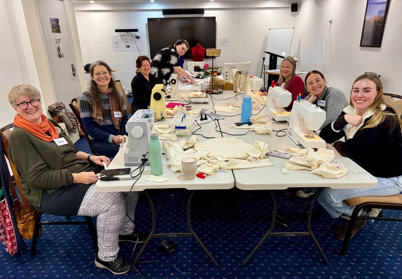 people at an upcylcing fashion skillshare saturday workshop people at an upcylcing fashion skillshare saturday workshop