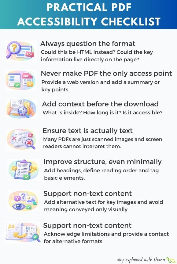 Practical PDF accessibility checklist