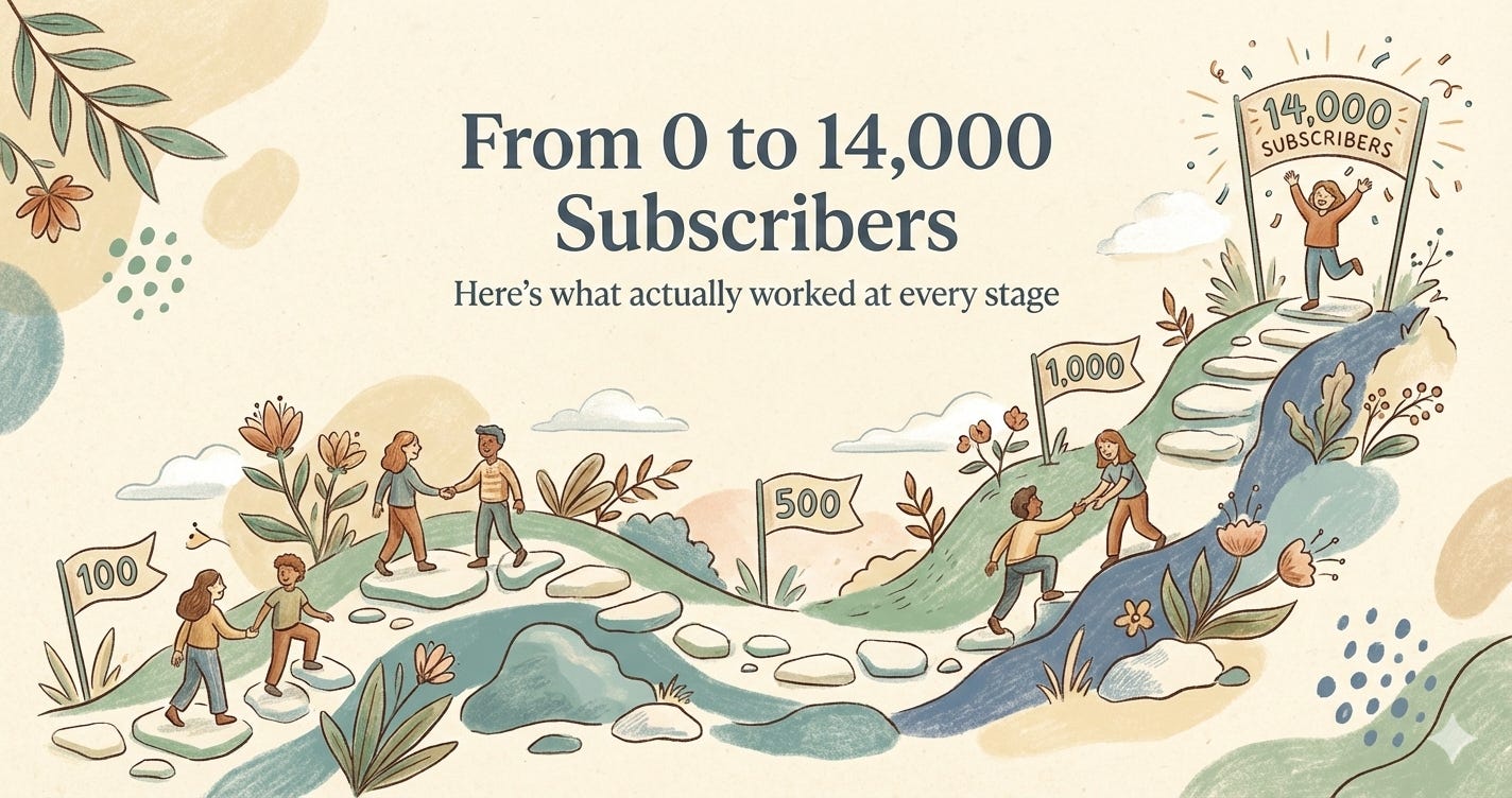 From 0 to 14,000 Subscribers. Here’s What Actually Worked at Every Stage.
