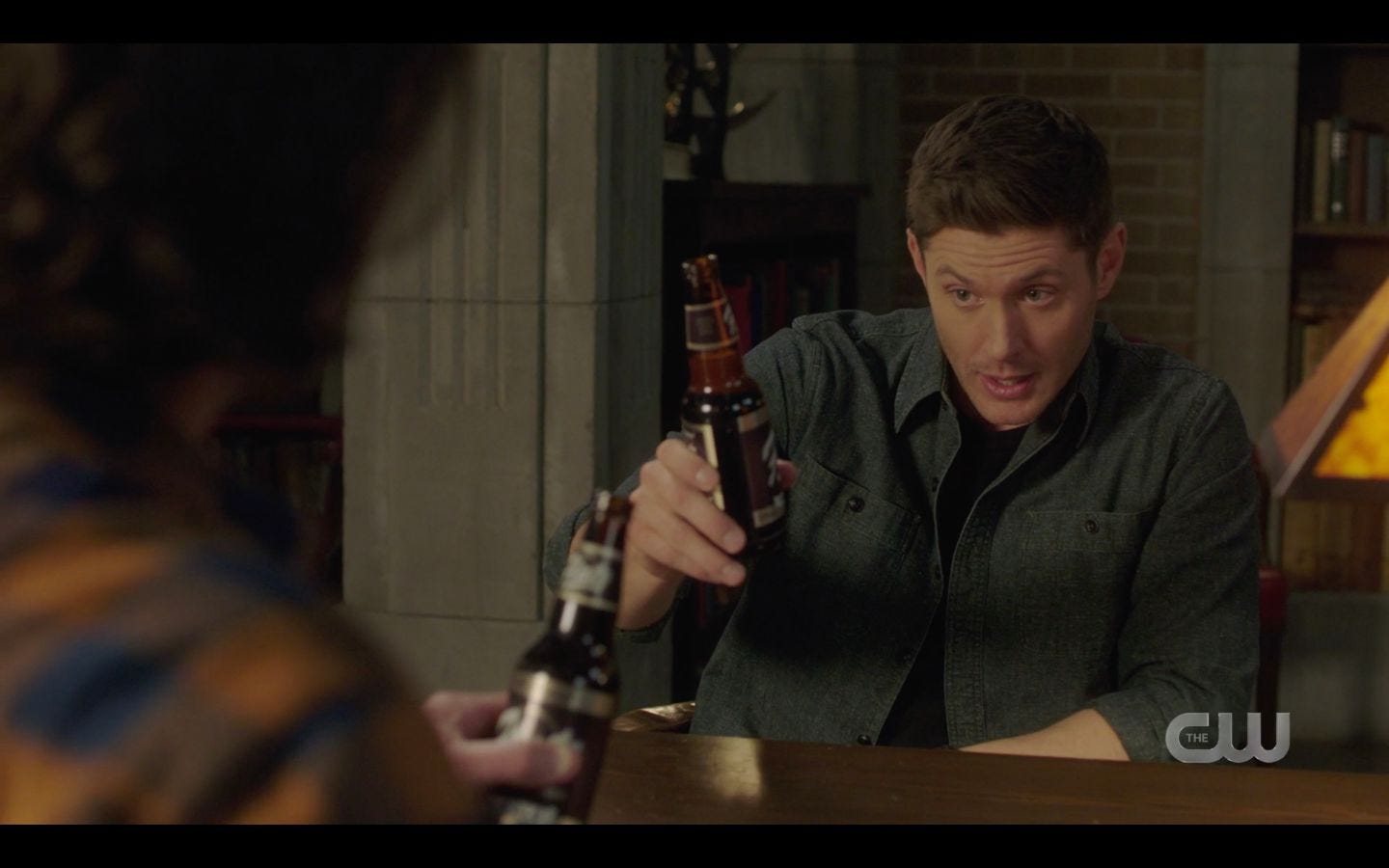 Dean Winchester toasting beer with Sam after Supernatural Absence Dean Winchester toasting beer with Sam after Supernatural Absence