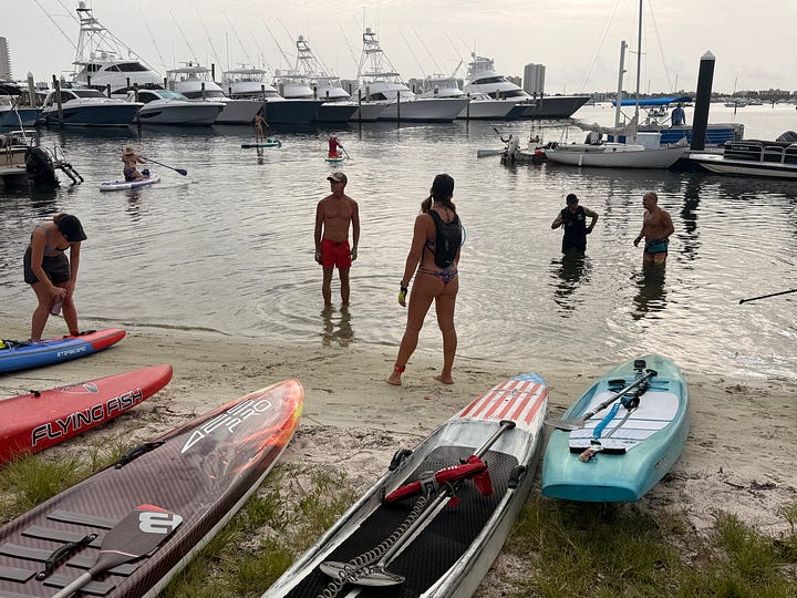 various photos from the BillBone Paddle the Peanut Race in Riviera Beach, Florida on Lake Worth Lagoon, Peanut Island