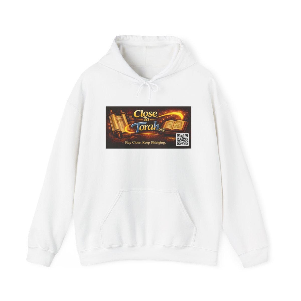 Close to Torah Hoodie — "Stay Close" Inspirational Jewish Faith Sweatshirt