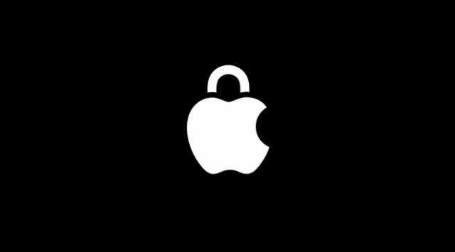Apple logo with security lock