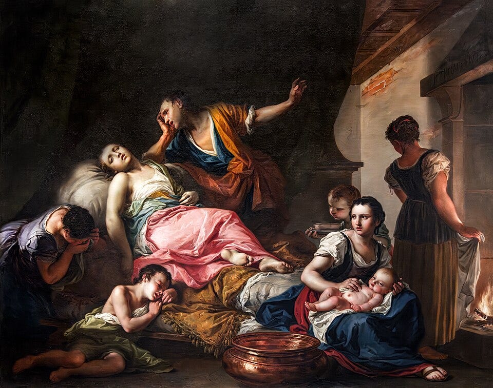 File:(Venice) The Death of Rachel by Giambettino Cignaroli - Gallerie Accademia.jpg