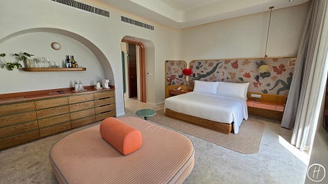 Deluxe One Bedroom Suite with Private Pool: The Bedroom and Living area