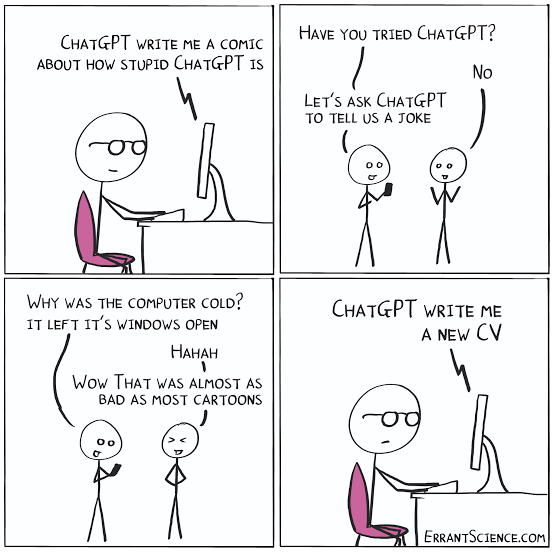 ErrantScience - I'm (probably) not replaceable by ChatGPT ErrantScience - I'm (probably) not replaceable by ChatGPT