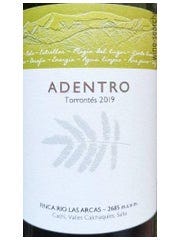 Label of 2021 Adentro Torrontes