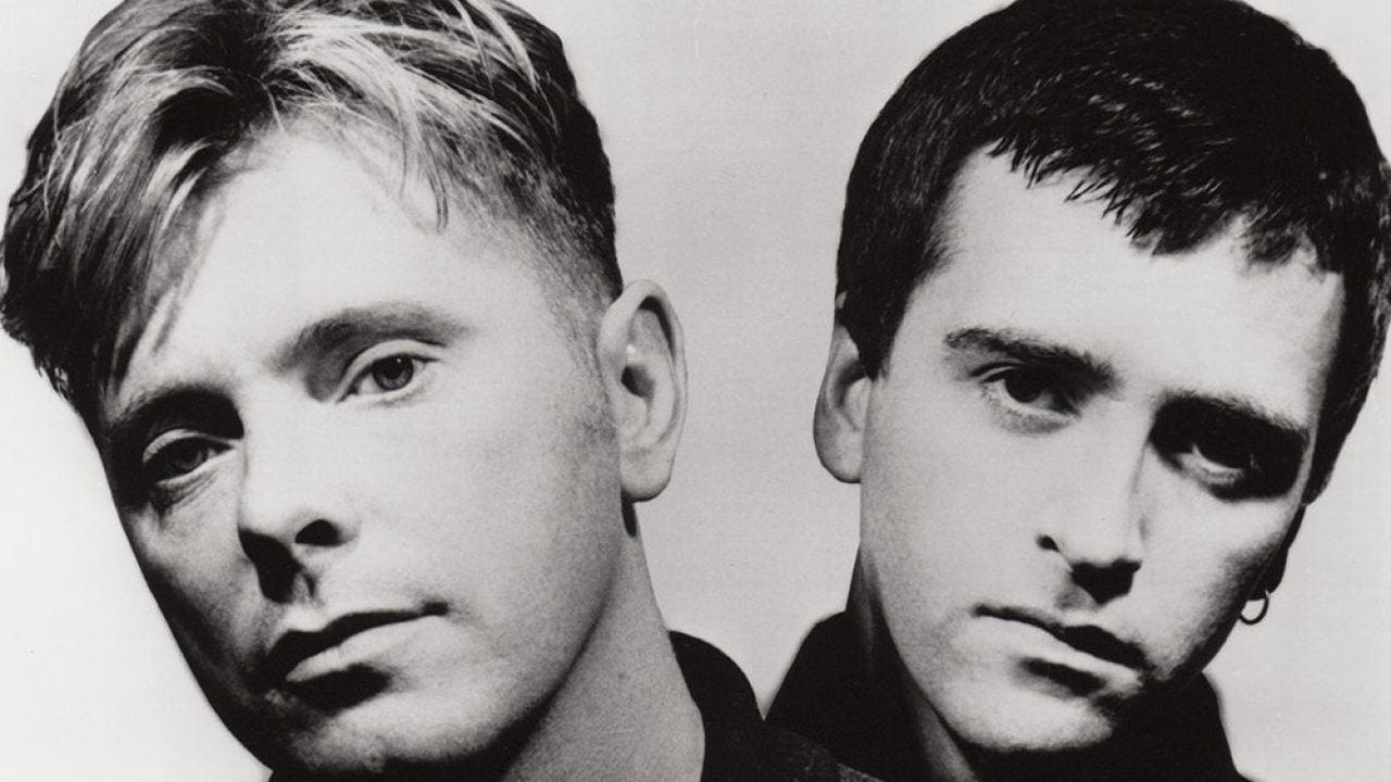 Bernard Sumner and Johnny Marr