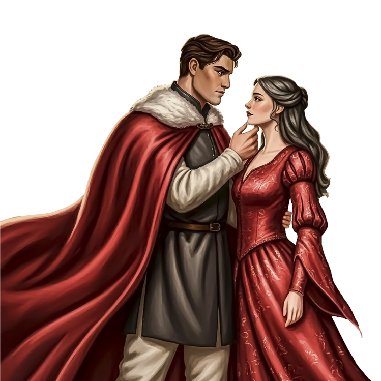 A man and a woman facing each other