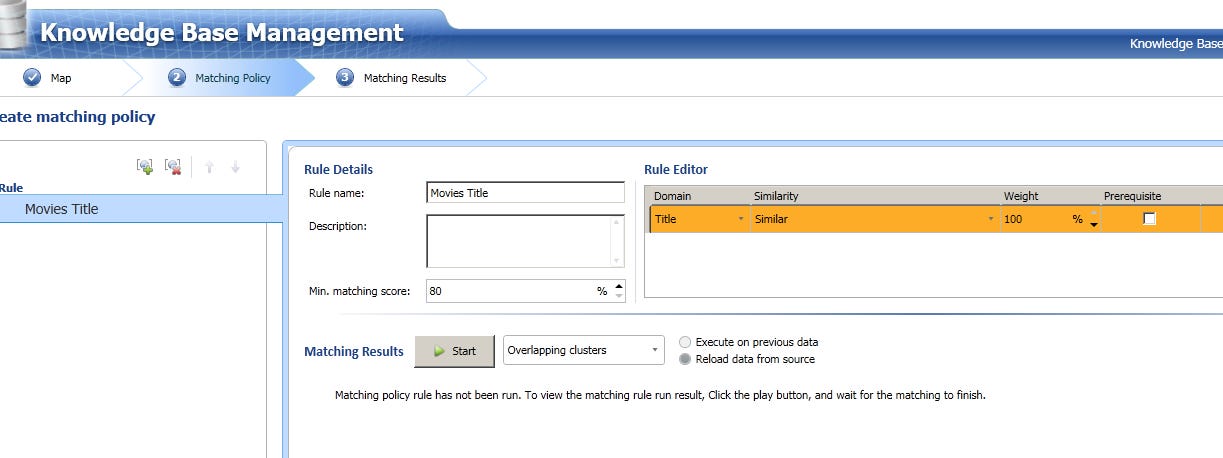 3 Data Quality Services matching policy