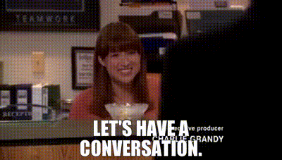 YARN | Let's have a conversation. | The Office (2005) - S08E01 The List |  Video gifs by quotes | 823d11a0 | 紗