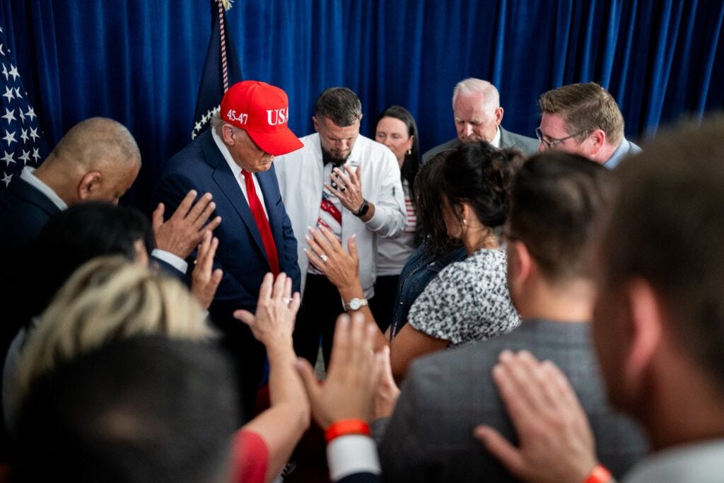 Holy Trump: President wins for faith speech as the IRS confirms churches can endorse political candidates without losing tax-exempt status.