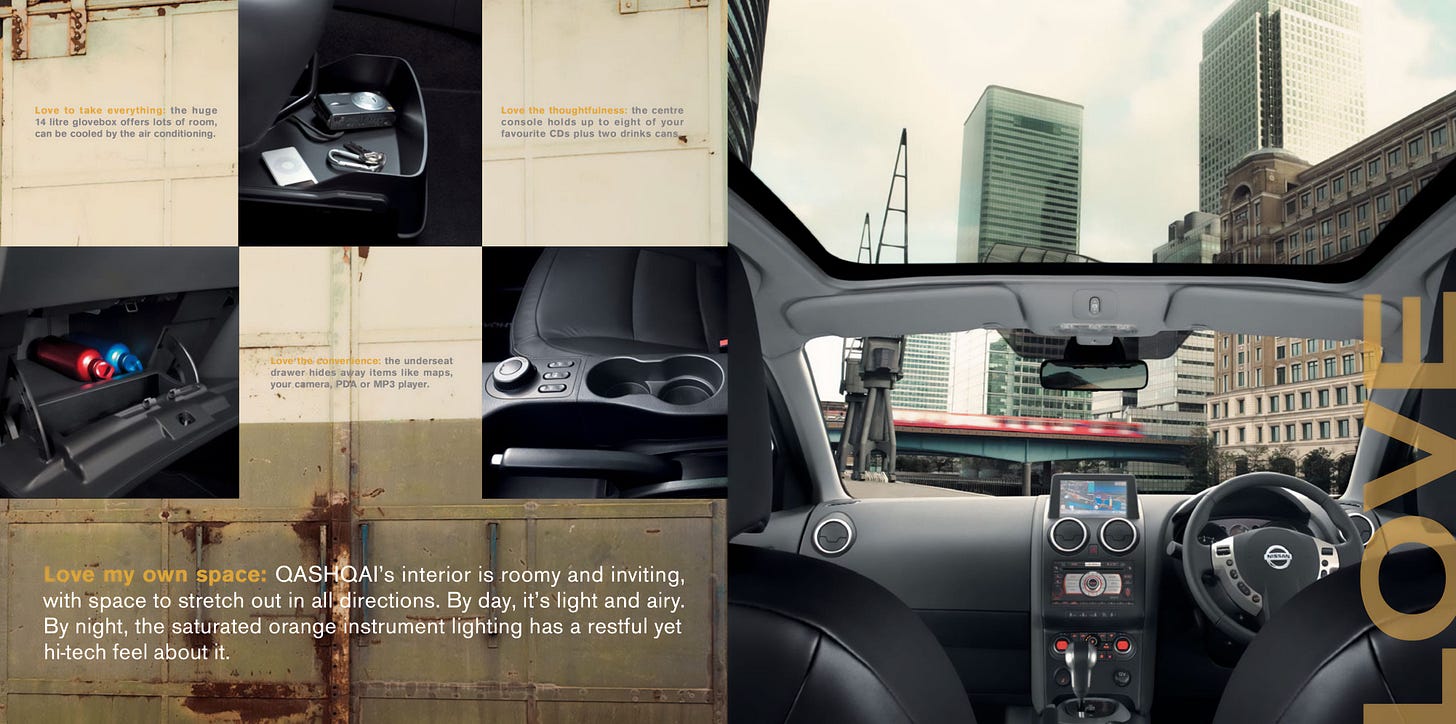 Nissan Qashquai 2008 brochure interior options Nissan Qashquai 2008 brochure interior options