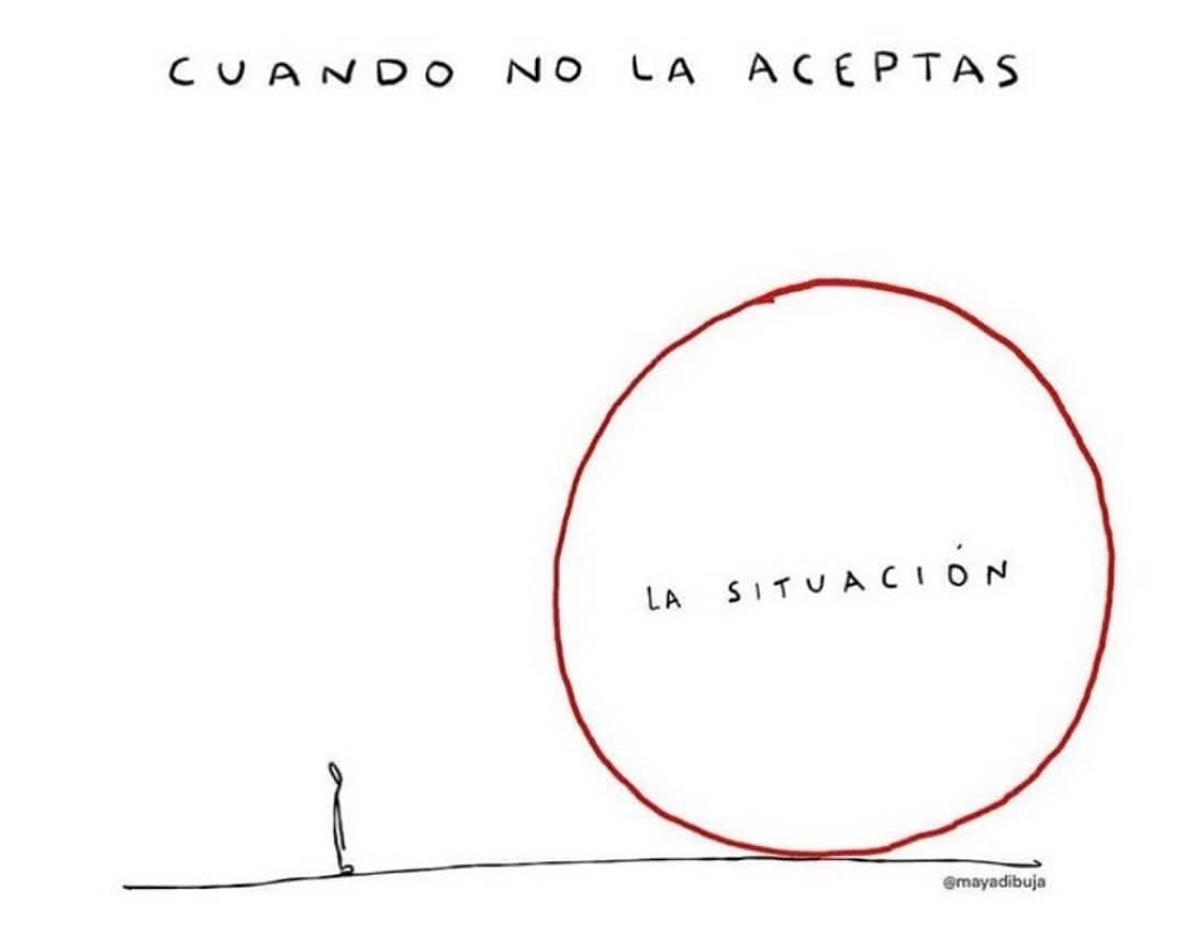 2 viñetas y 1 solución Aprender a ACEPTAR las situaciones y TOLERAR las  emociones. . #Psicología #PsicologisOnline #PsicologiaZaragoza