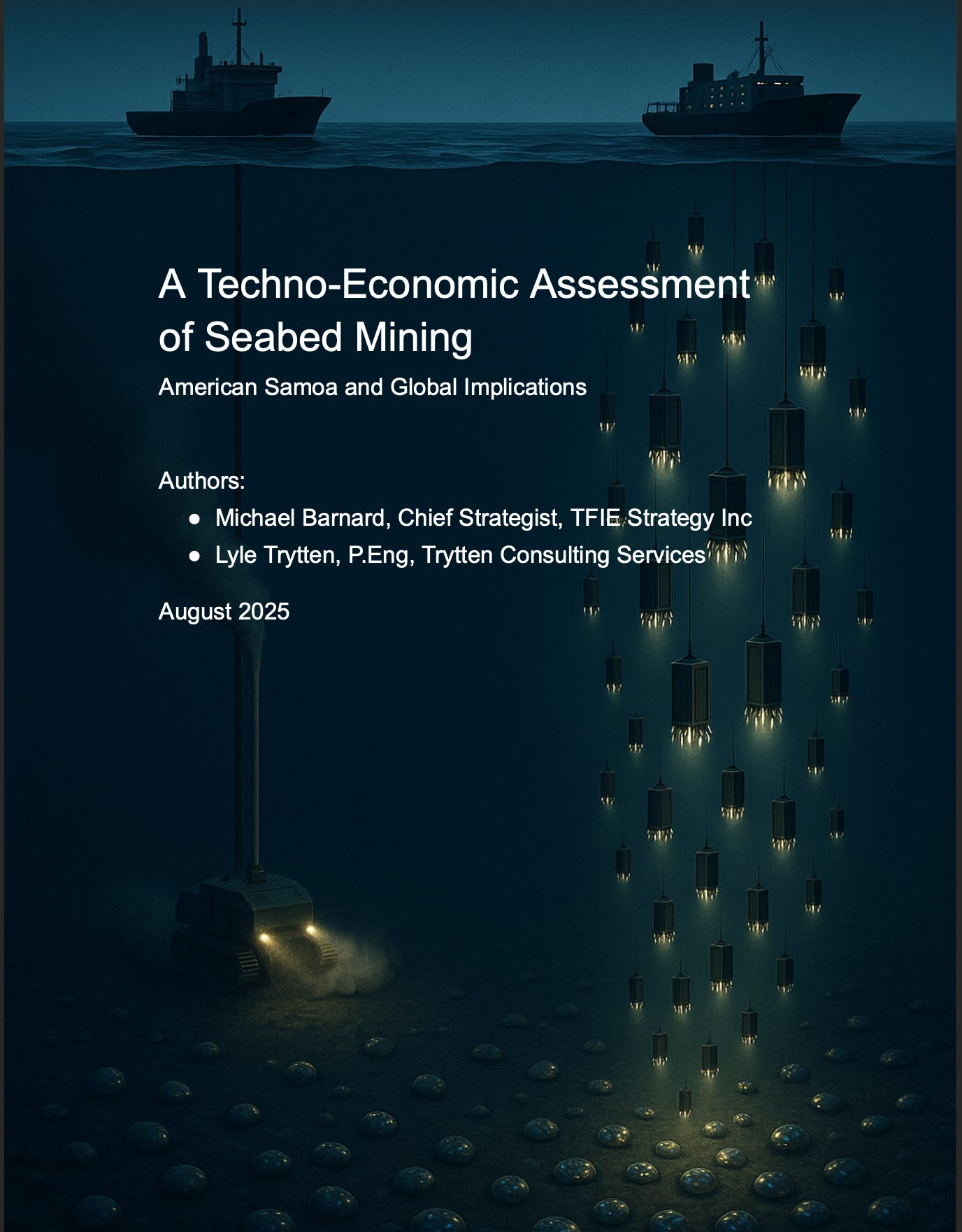 Cover of techo-economic assessment report by Trytten and Barnard Cover of techo-economic assessment report by Trytten and Barnard