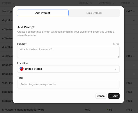 adding prompts for ai search in different tools