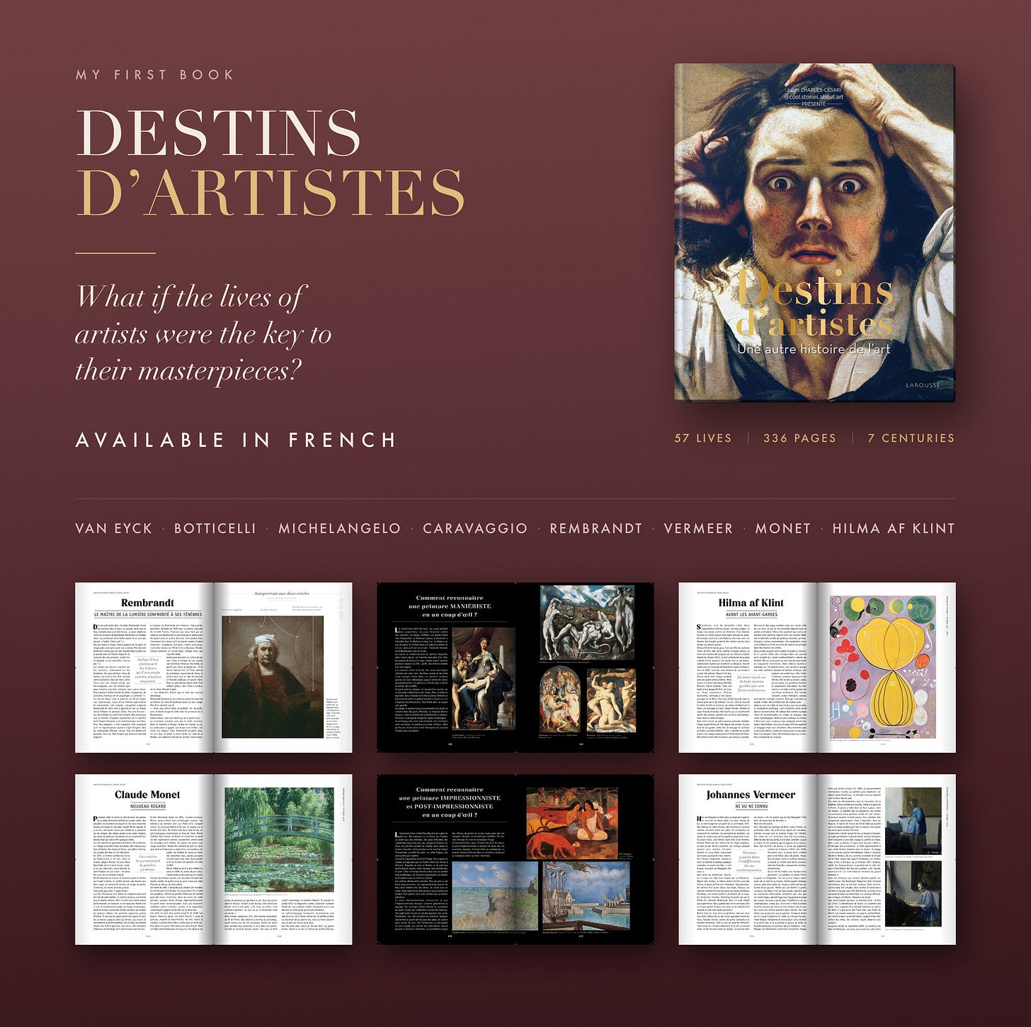 Destins d'artistes, by Julien Charles-Cesari, published by Larousse Destins d'artistes, by Julien Charles-Cesari, published by Larousse