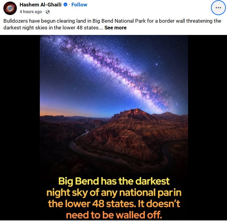 Big Bend has the darkest night sky of any national park in the lower 48 states. Big Bend has the darkest night sky of any national park in the lower 48 states.