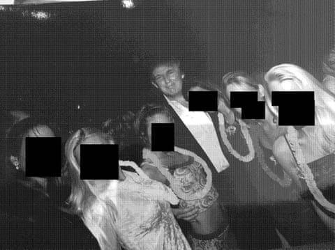 Donald Trump with 6 women with their faces redacted Donald Trump with 6 women with their faces redacted
