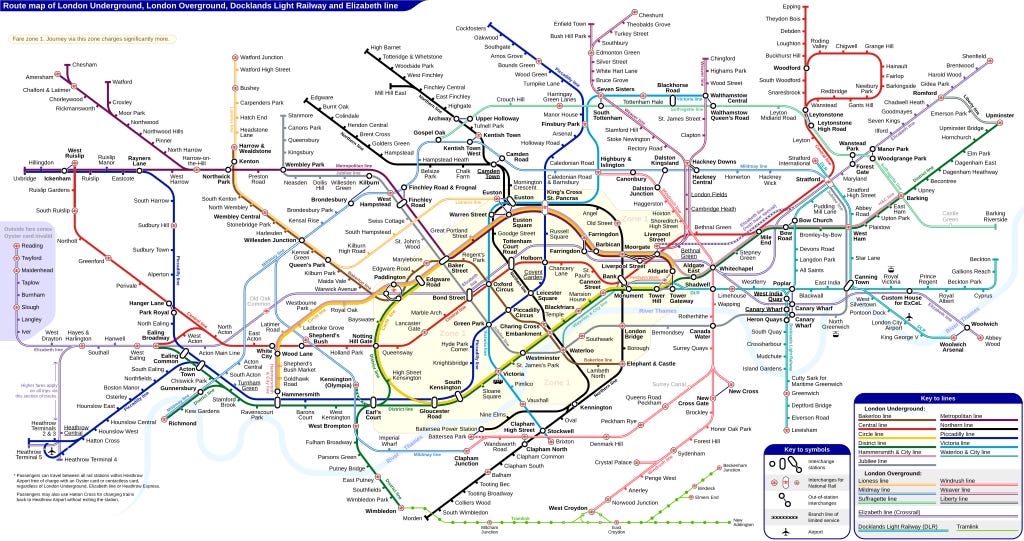 TFL map of London