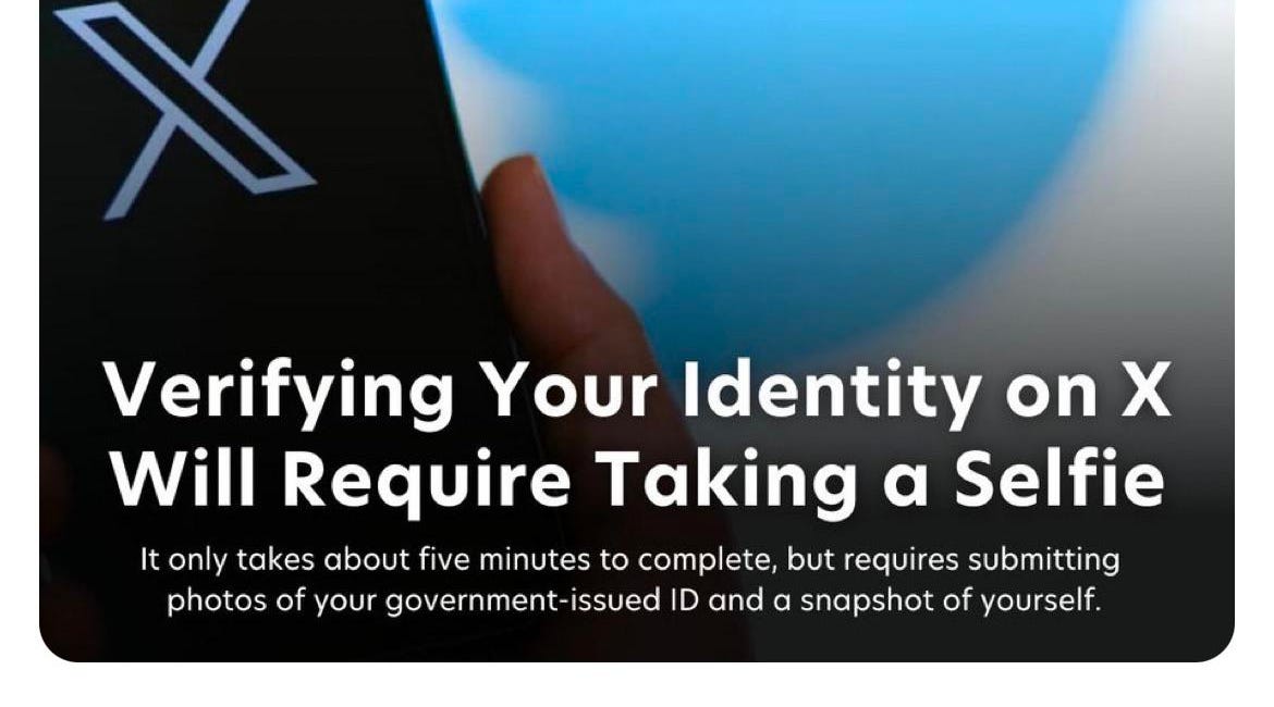 Looks like Elon is rolling out a digital ID...