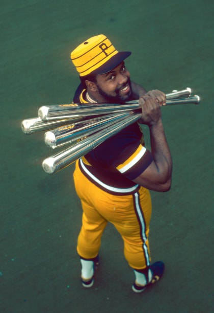 Third baseman Bill Madlock of the Pittsburgh Pirates poses with his four silver bat trophies at Three Rivers Stadium in 1984 in Pittsburgh,... Third baseman Bill Madlock of the Pittsburgh Pirates poses with his four silver bat trophies at Three Rivers Stadium in 1984 in Pittsburgh,...