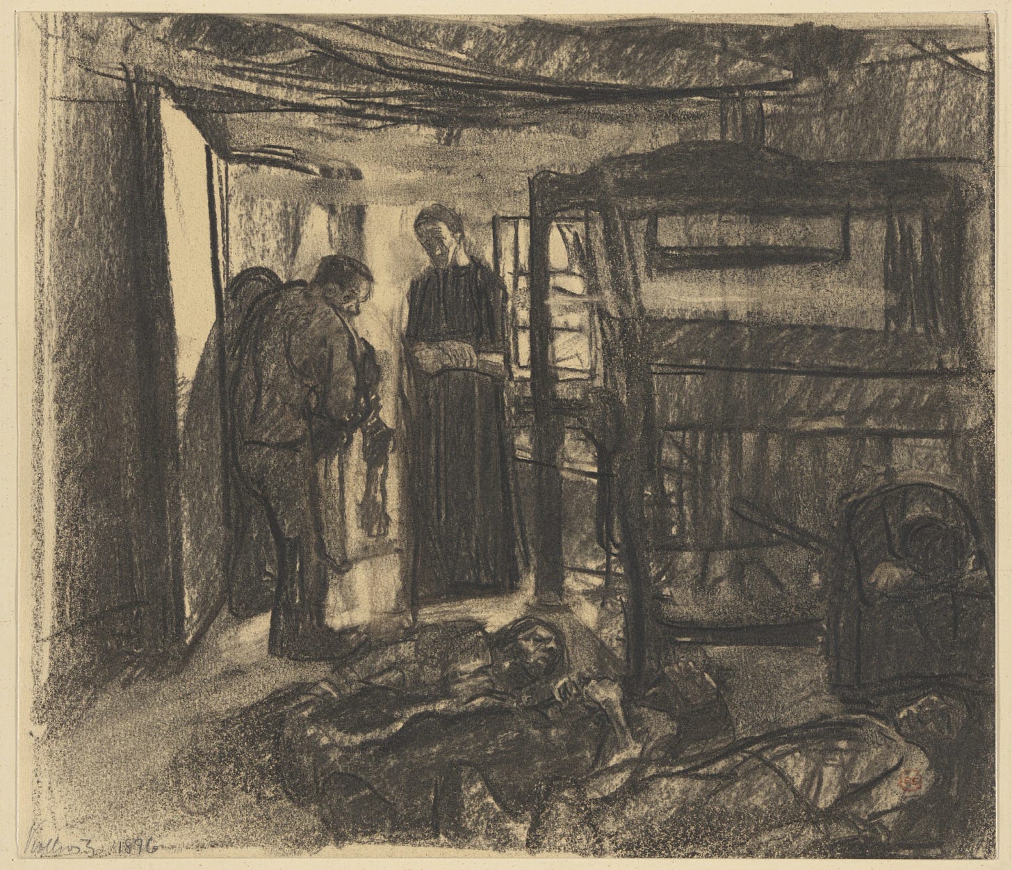 Study of End (Ende), Käthe Kollwitz (1896)