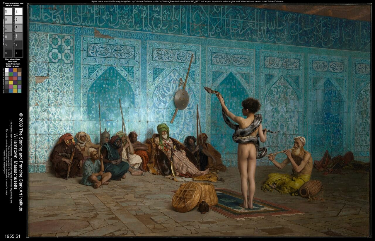 The Snake Charmer by Jean-Léon Gérôme, circa 1879