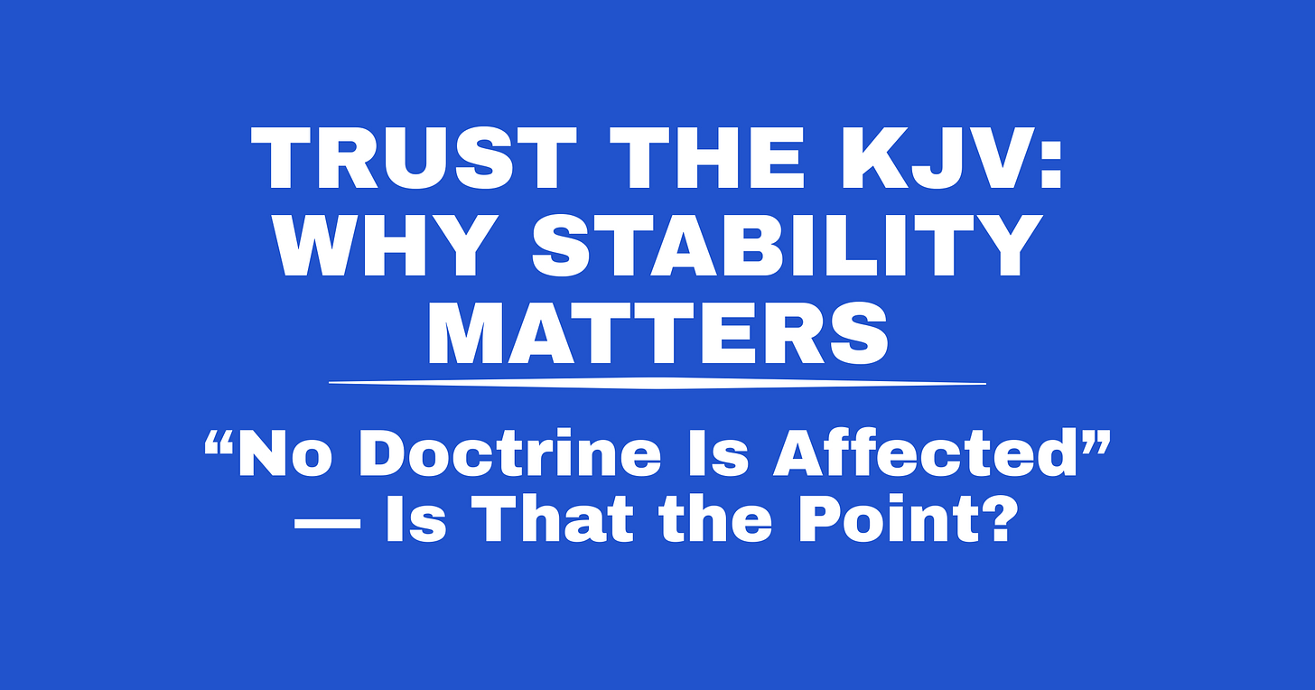 “No Doctrine Is Affected” — Is That the Point? “No Doctrine Is Affected” — Is That the Point?