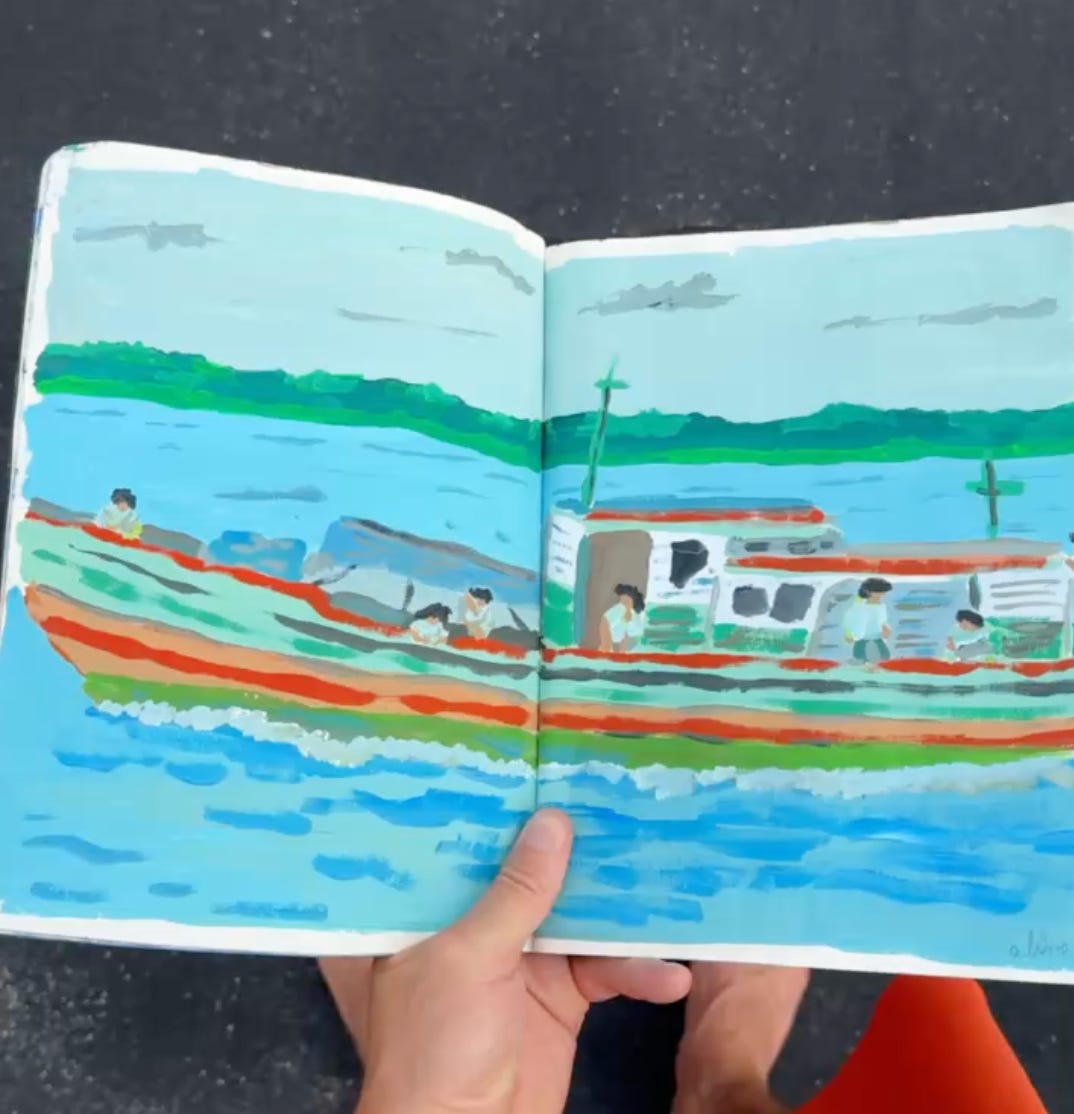 Indonesia surf trip sketchbook by Alimo