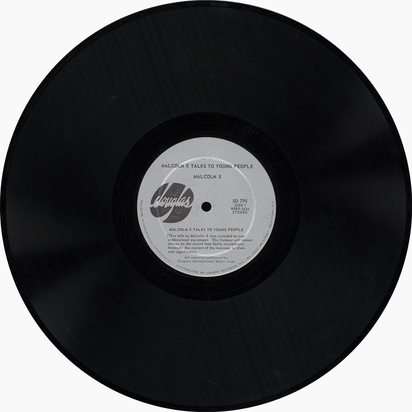 Malcolm X Talks To Young People, (Vinyl/LP), SD 795, Douglas, 1968