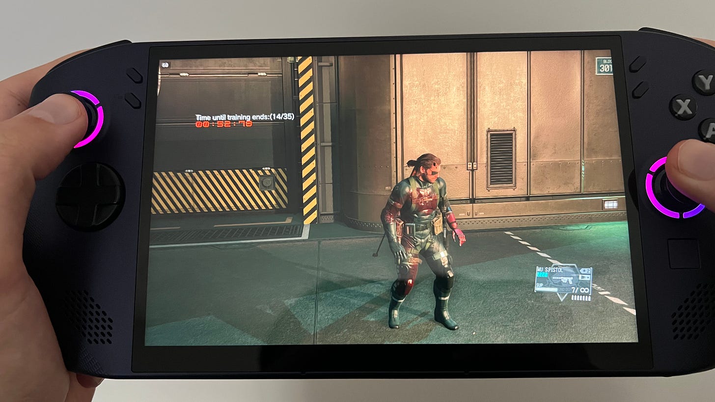 Playing MGS 5 on the Lenovo Legion Go S Playing MGS 5 on the Lenovo Legion Go S