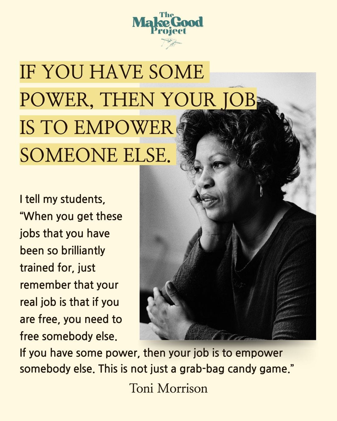 Ms. Morrison Toni Morrison: A lesson on community